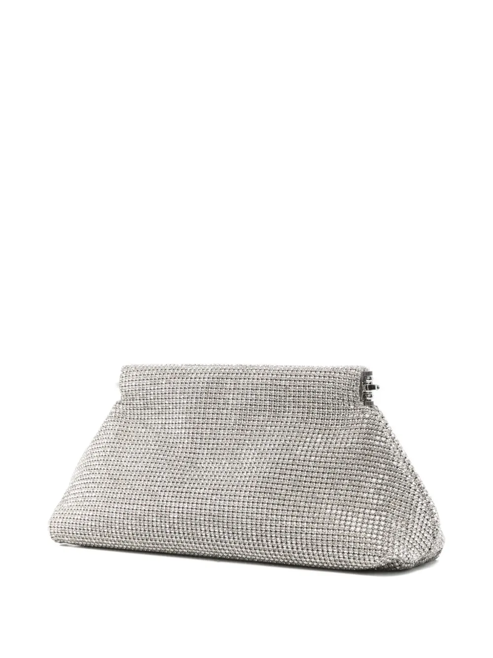Cult Gaia Lillia Mini Glass Crystal Clutch Bag In Silver