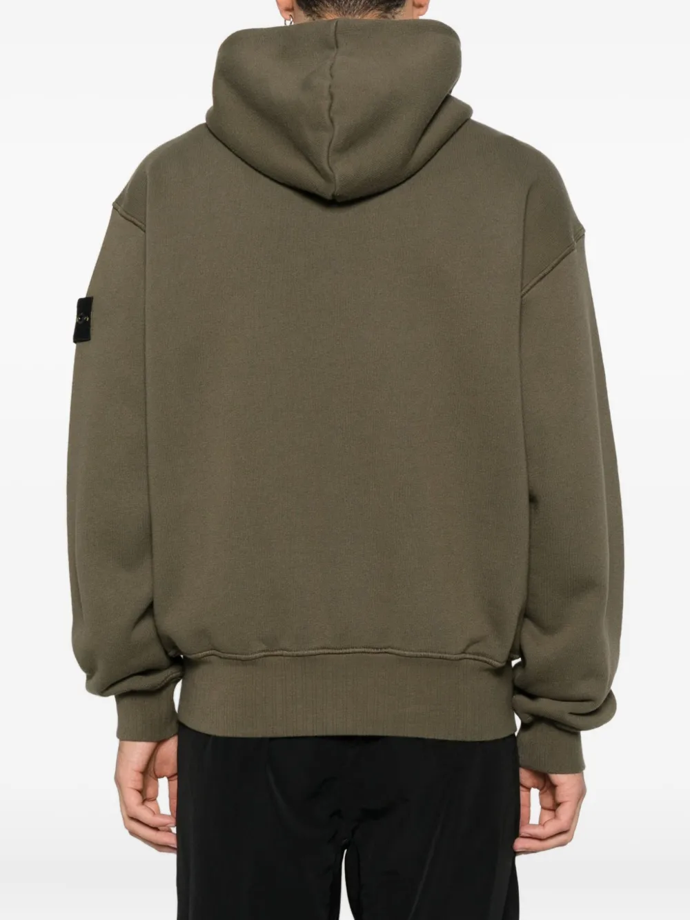 Stone Island Sweater met rits en capuchon Groen