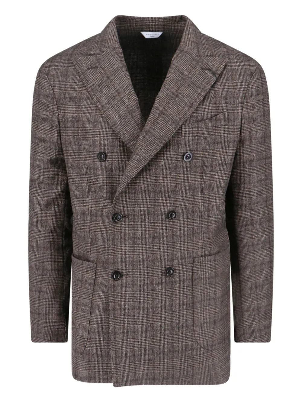 Boglioli double-breasted checked blazer | Brown | Image 1