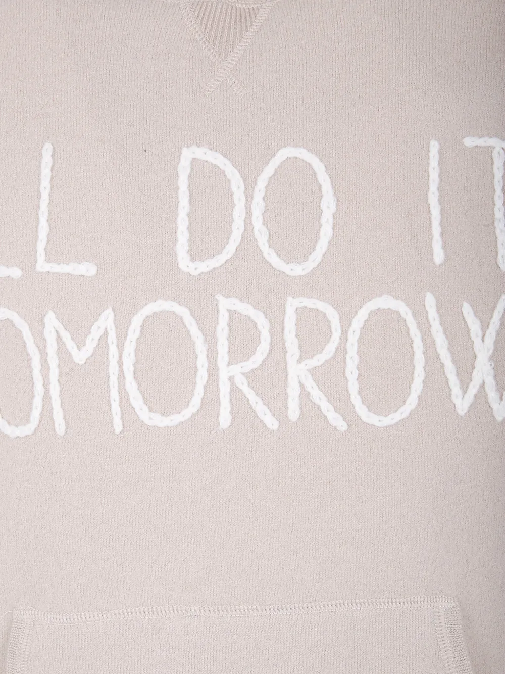 MC2 Saint Barth Hoodie met borduurwerk Beige