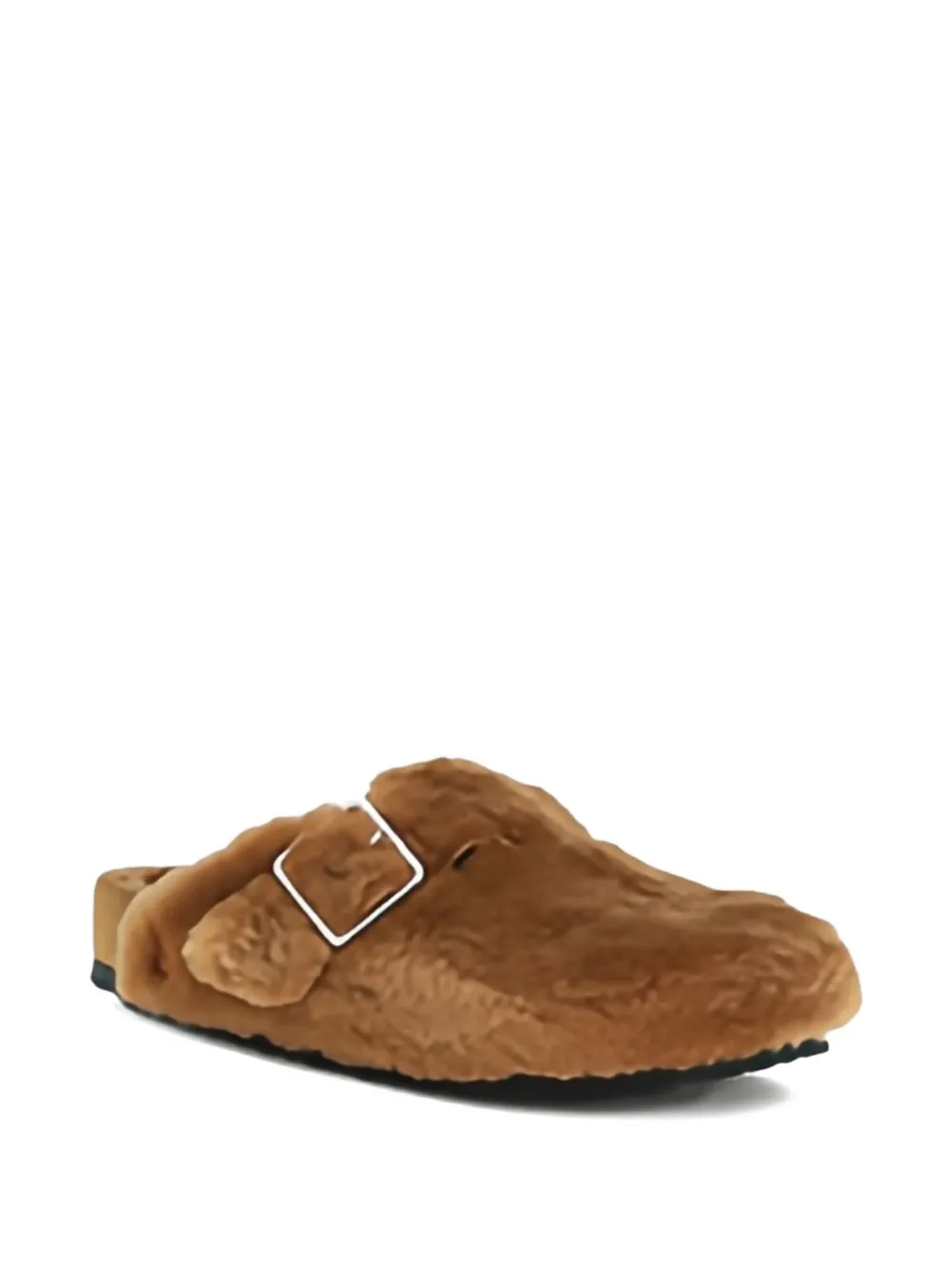 Birkenstock shearling buckle-detail mules Bruin