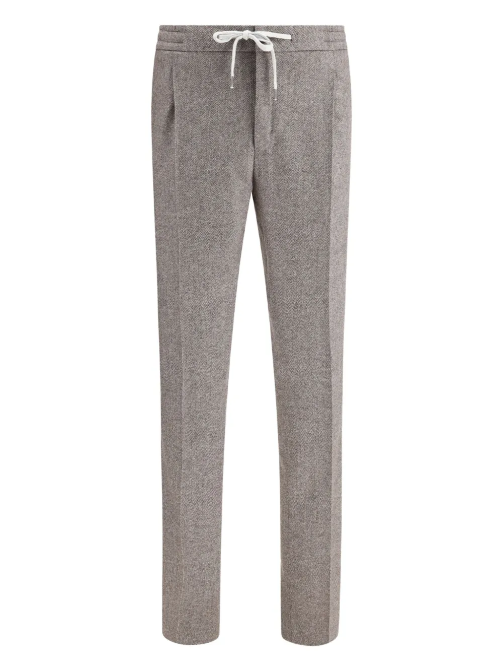 PT Torino drawstring herringbone trousers | Grey | Image 1