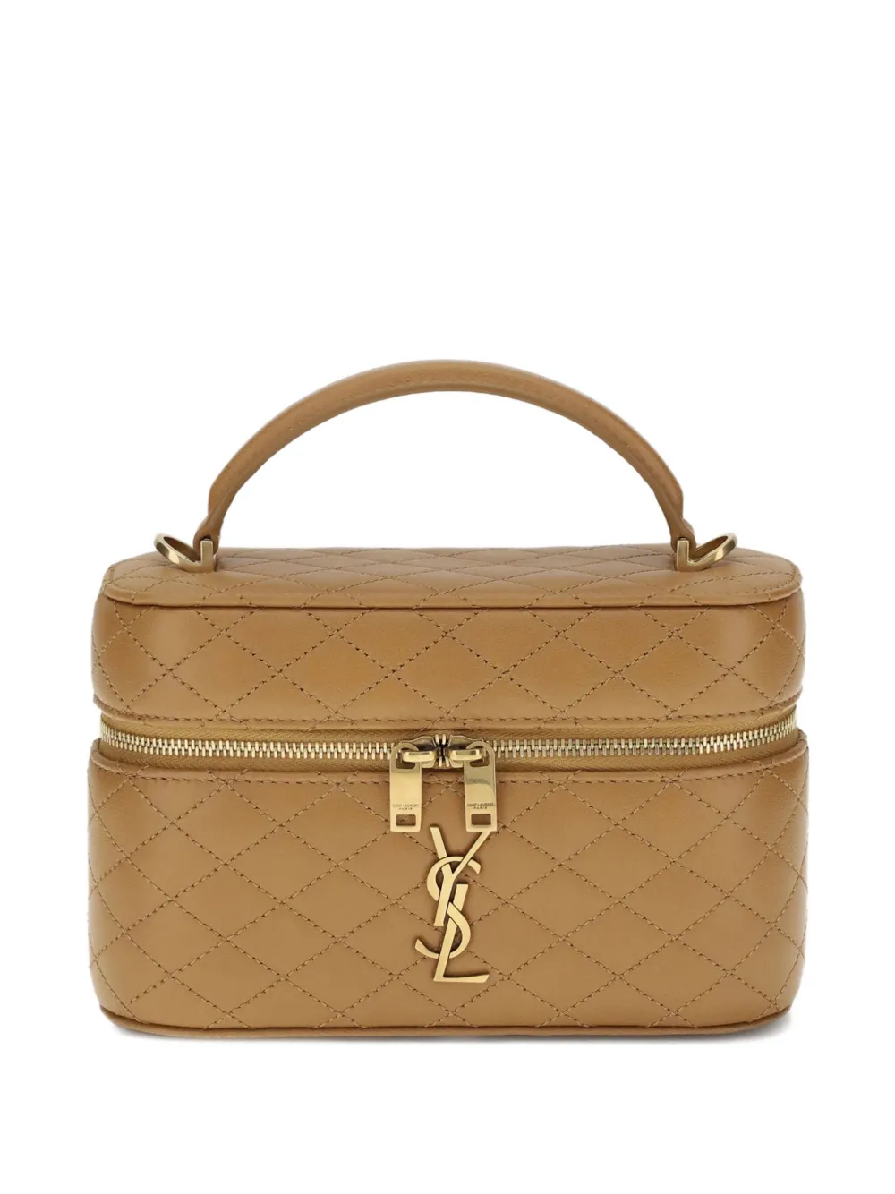Saint Laurent Gaby quilted-leather vanity bag - Nude