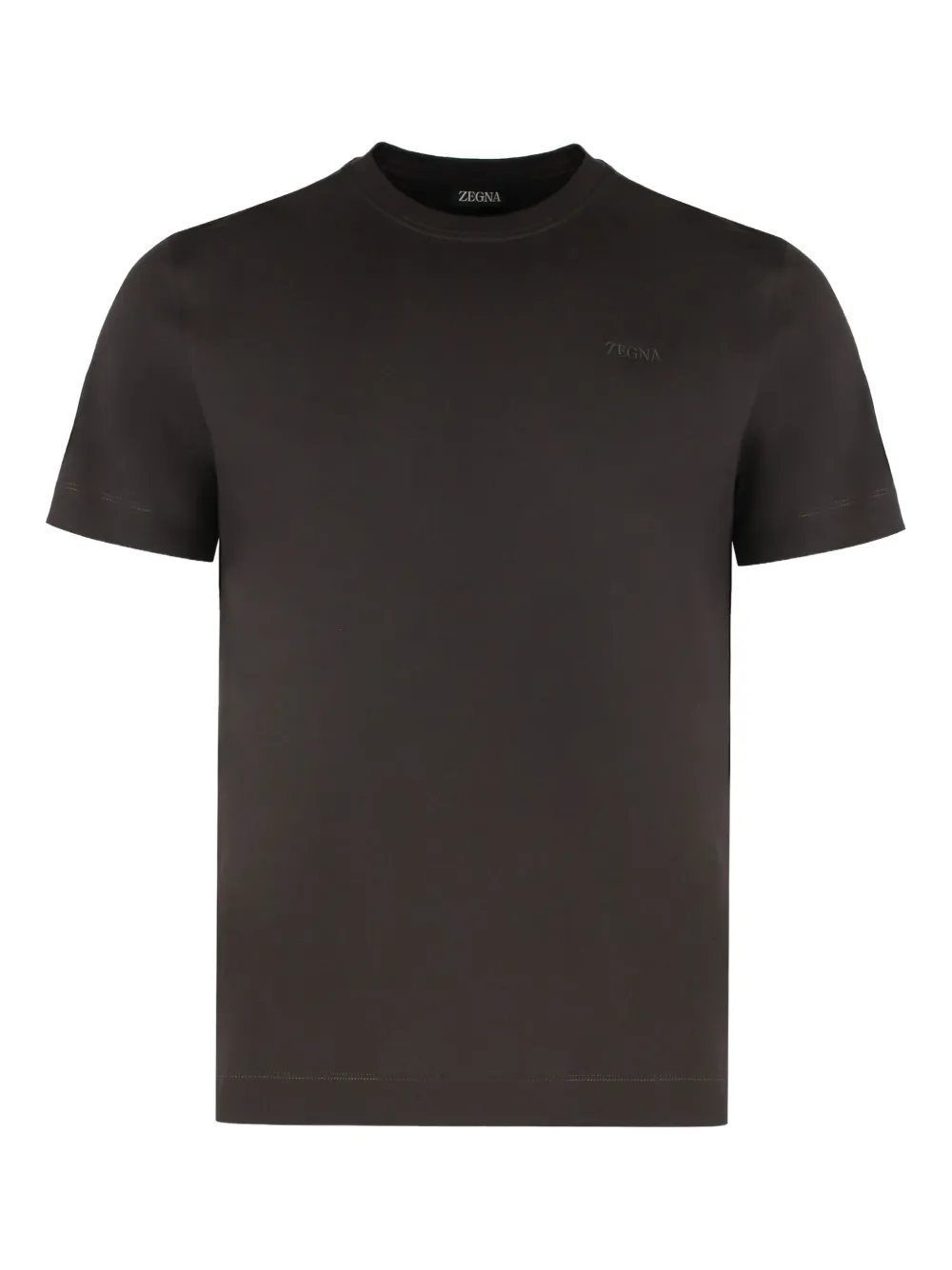 Zegna logo-detail T-shirt - ブラウン Zegna logo-detail T-shirt - ブラウン