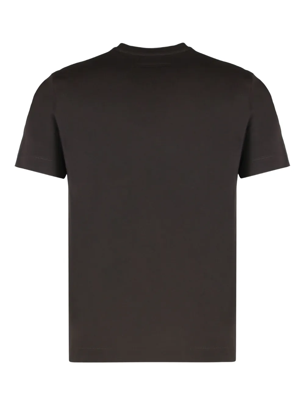 Zegna T-shirt met logodetail - Bruin