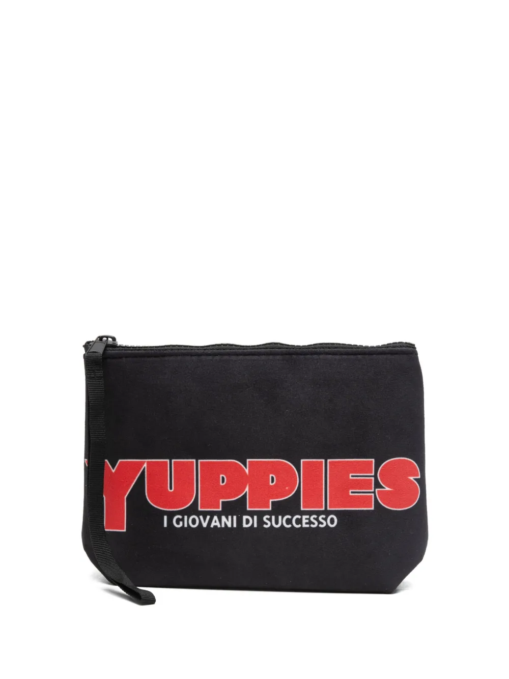 Mc2 Saint Barth Aline Velour Clutch Bag In Black