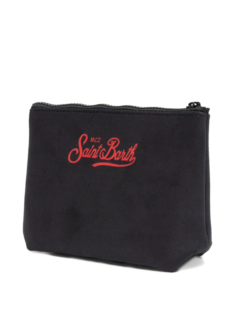 Mc2 Saint Barth Aline Velour Clutch Bag In Black