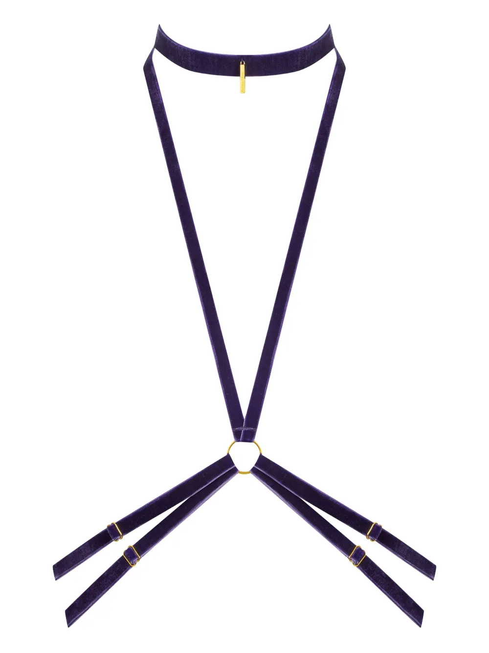 Maison Close Velvet Harness In Purple