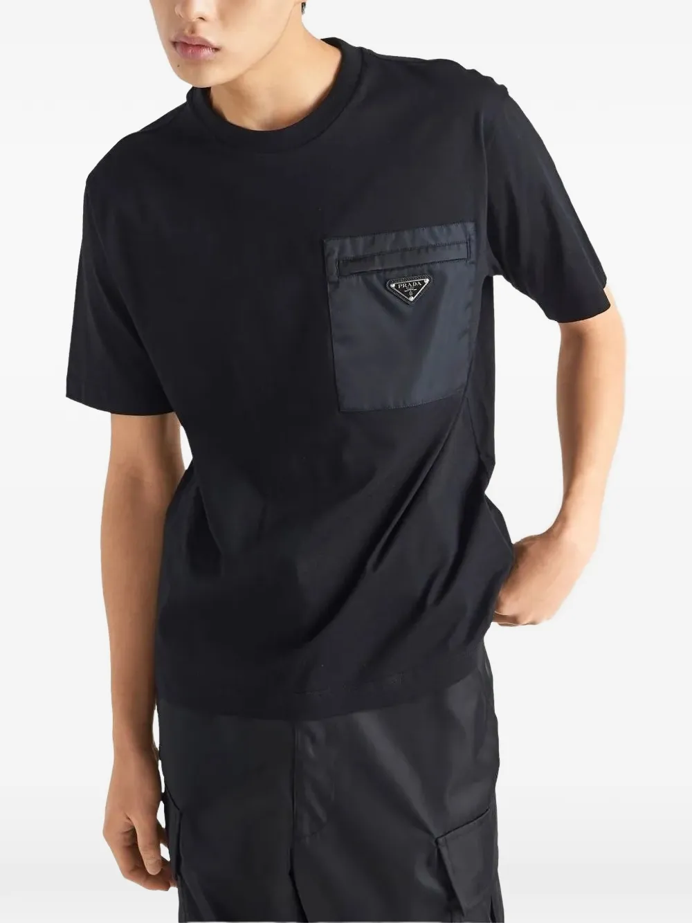 Prada pocket T-Shirt - Zwart
