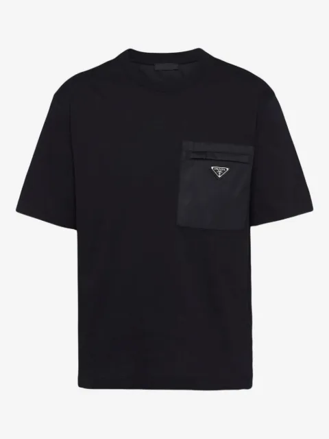 Prada Re-nylon and jersey T-shirt