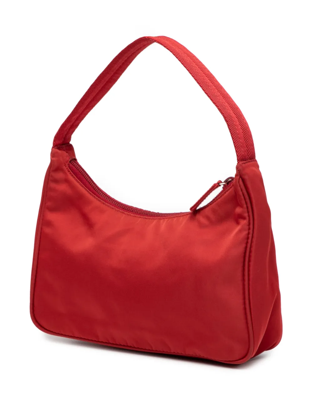 Pre-owned Prada 2019-2025 Mini Tessuto Sport Shoulder Bag In Red