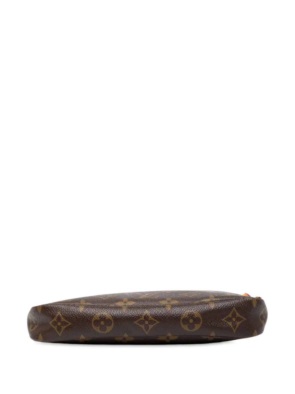 Pre-owned Louis Vuitton 2003 Monogram Pochette Accessoires Shoulder Bag In Brown