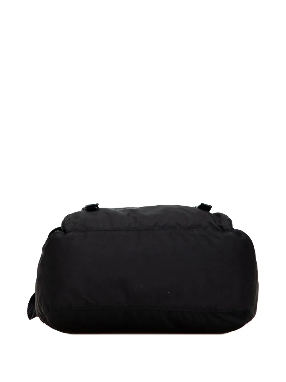 Pre-owned Prada 2013-2025 Tessuto Zip Double Buckle Messenger Bag Crossbody Bag In Black