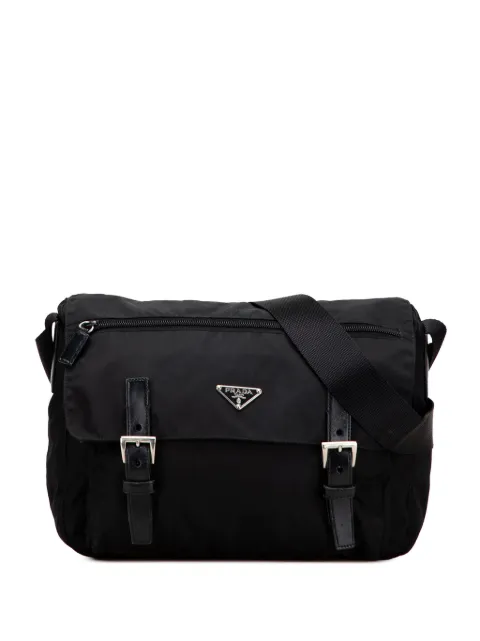 Prada Pre-Owned 2013-2025 Tessuto Zip Double Buckle Messenger Bag crossbody bag