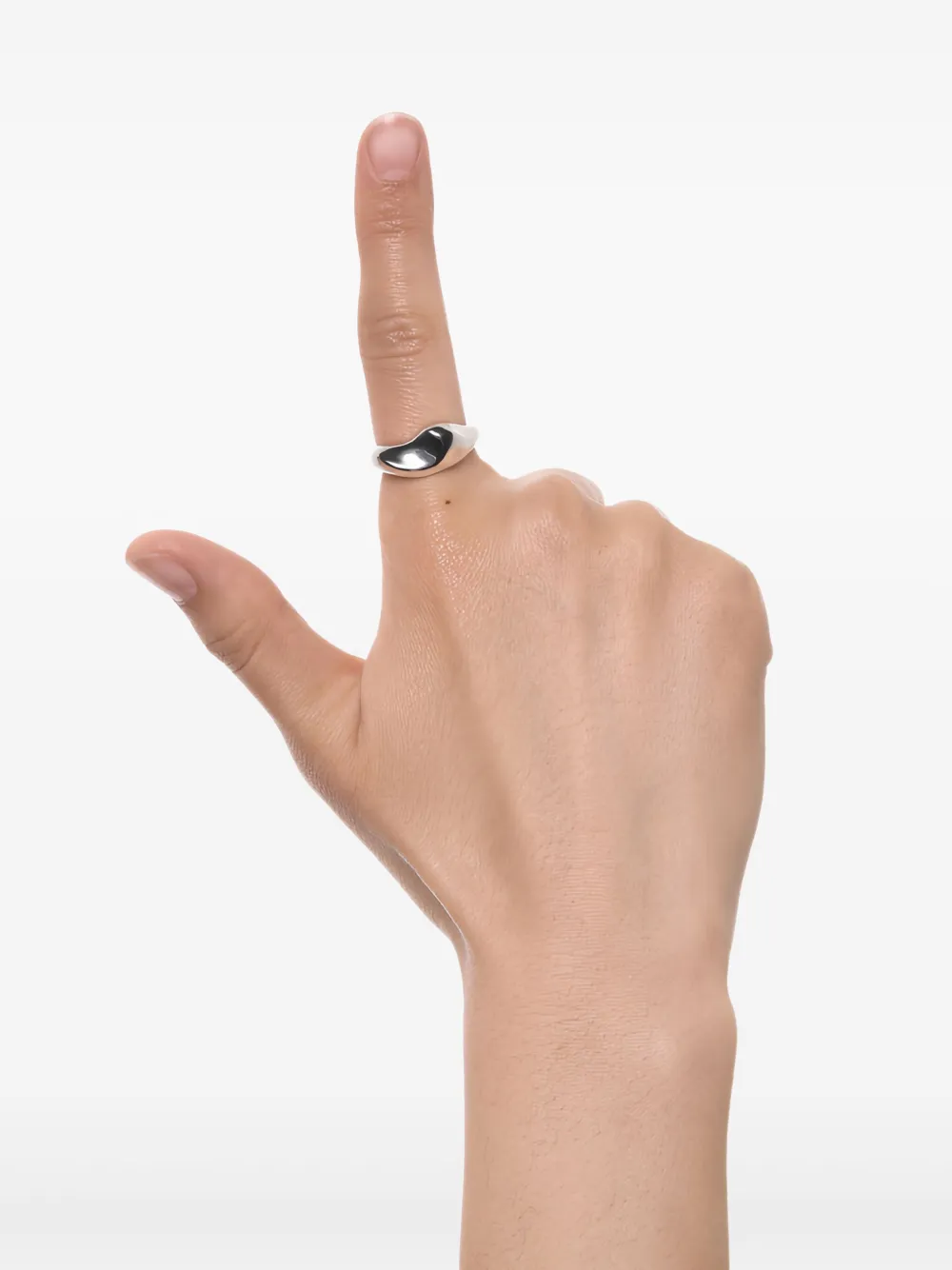 Maria Black Saddle Ring In Silver