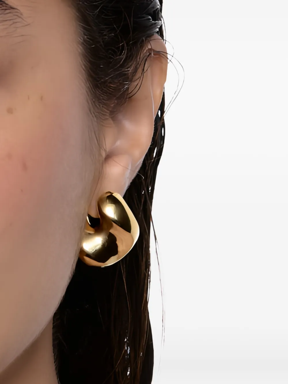 Maria Black Medium Saddle Earring In Gold