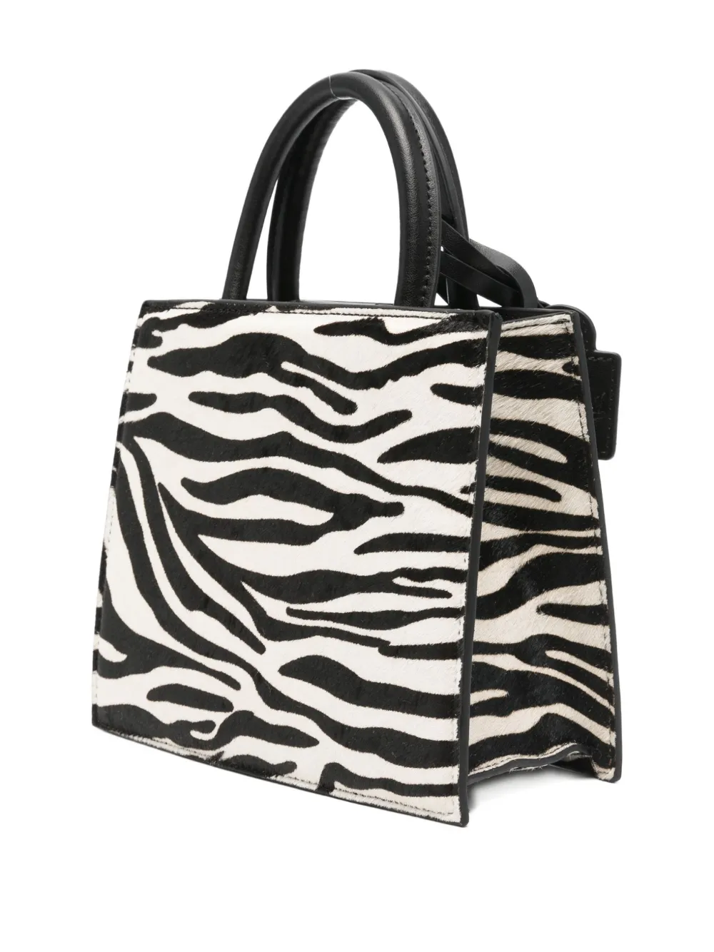 Mc2 Saint Barth Zebra-print Shop Bag Mini In Multi