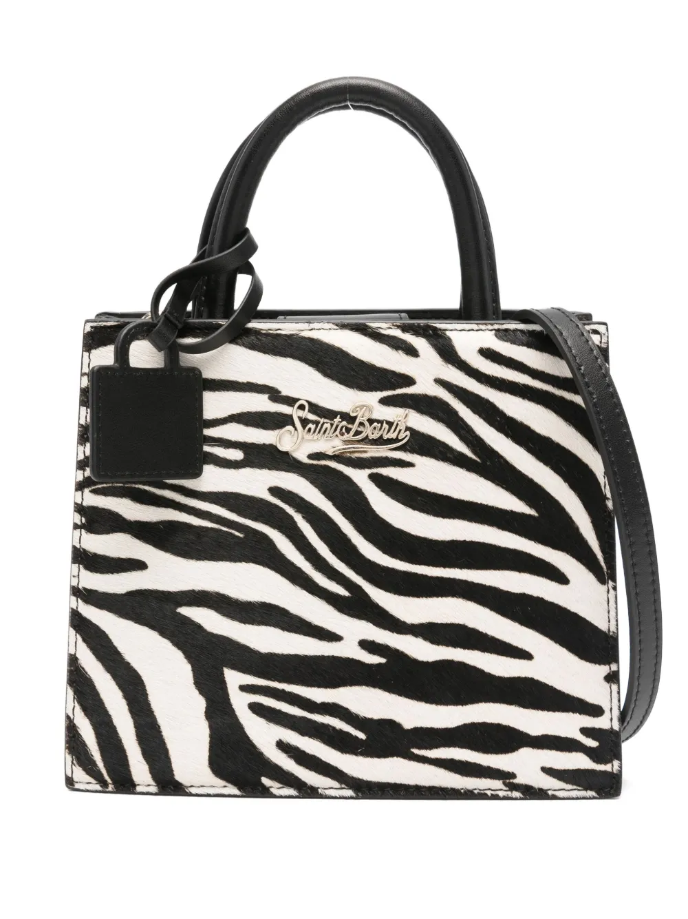 Mc2 Saint Barth Zebra-print Shop Bag Mini In Multi