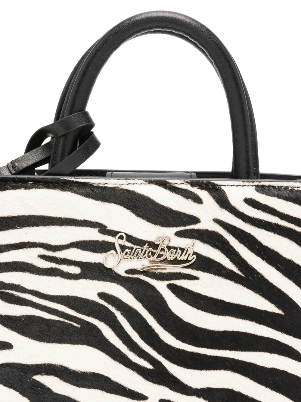 MC2 Saint Barth Kleine tas met zebraprint Zwart