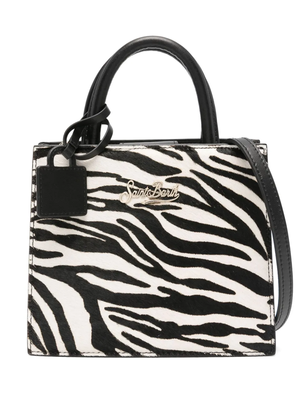 MC2 Saint Barth zebra-print mini bag | Black | Image 1