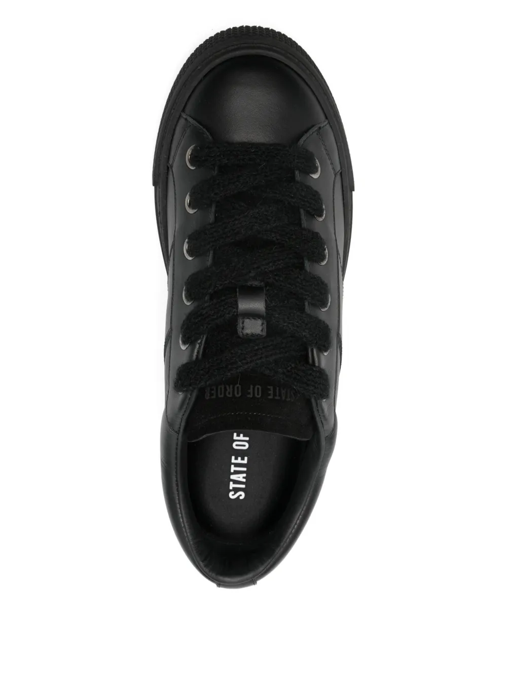 State Of Order Logo-detail Lace-up Sneakers In Black
