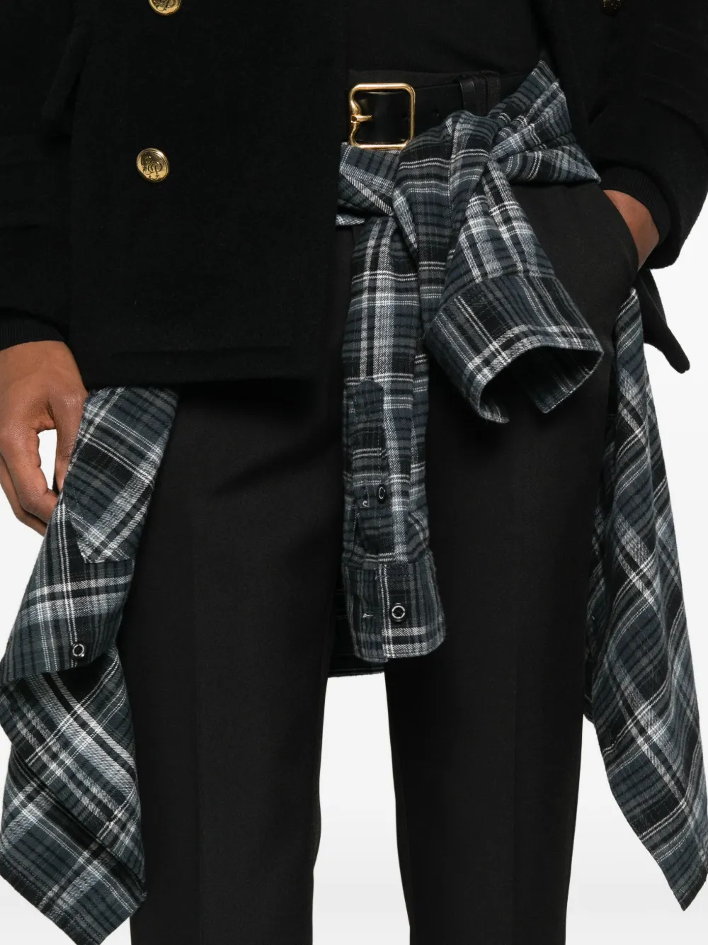IMPERIAL Broek met knopen Zwart