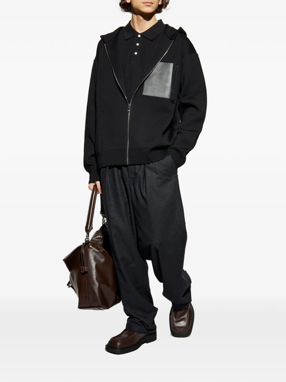 LOEWE Hoodie met rits Zwart