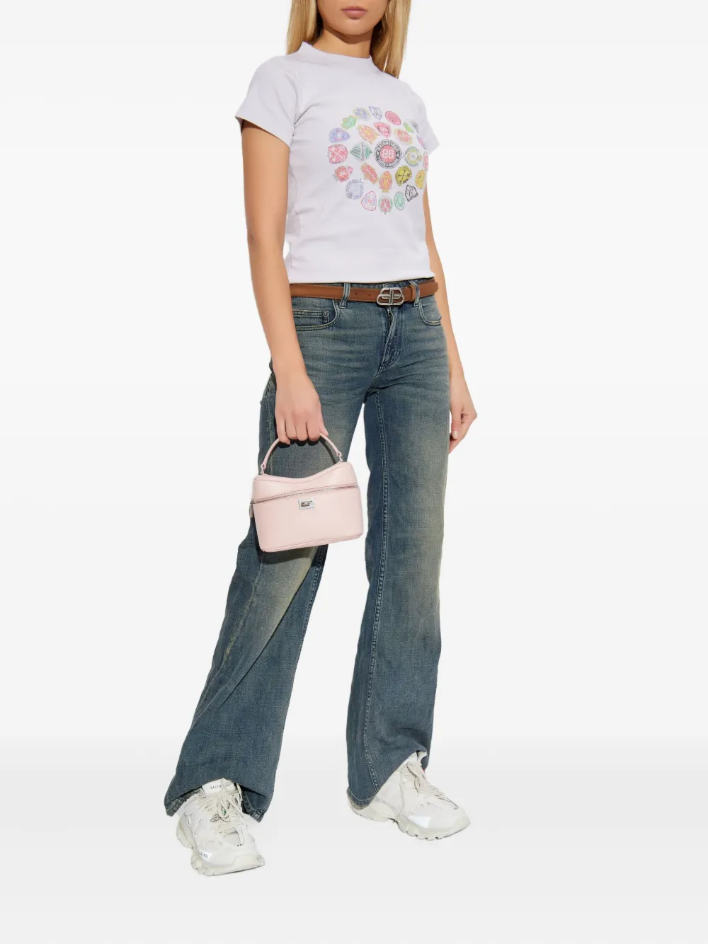 Balenciaga Buttoned Denim Jeans - Blauw