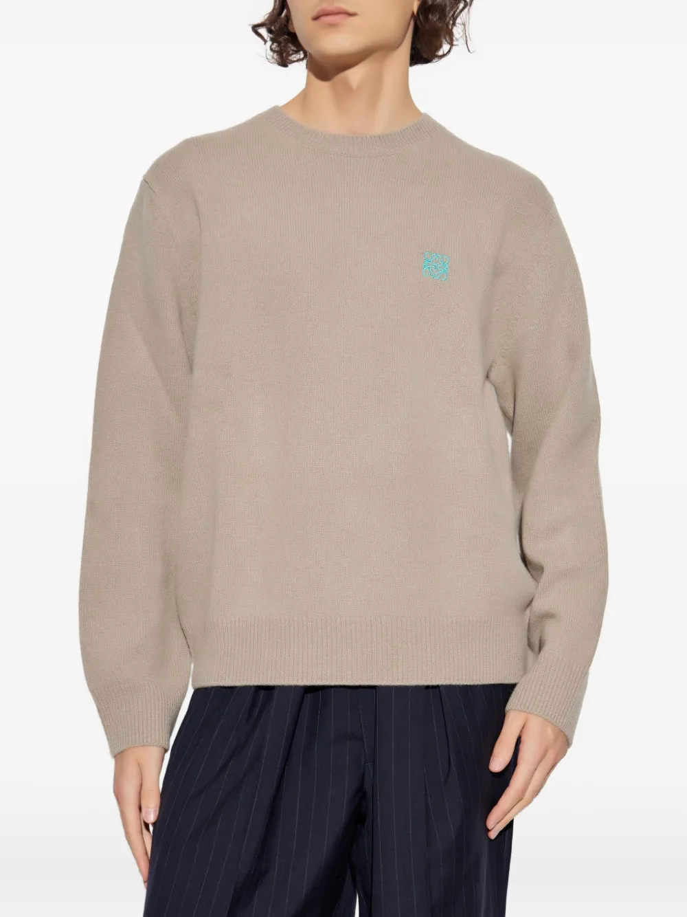 Loewe Wool Jumper In Brown