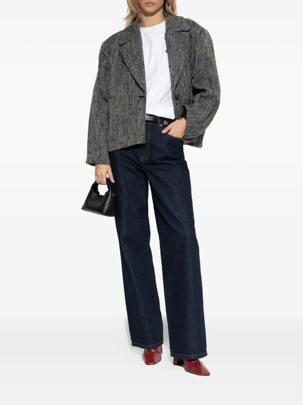 Gestuz herringbone-pattern blazer | Blazers | Image 2