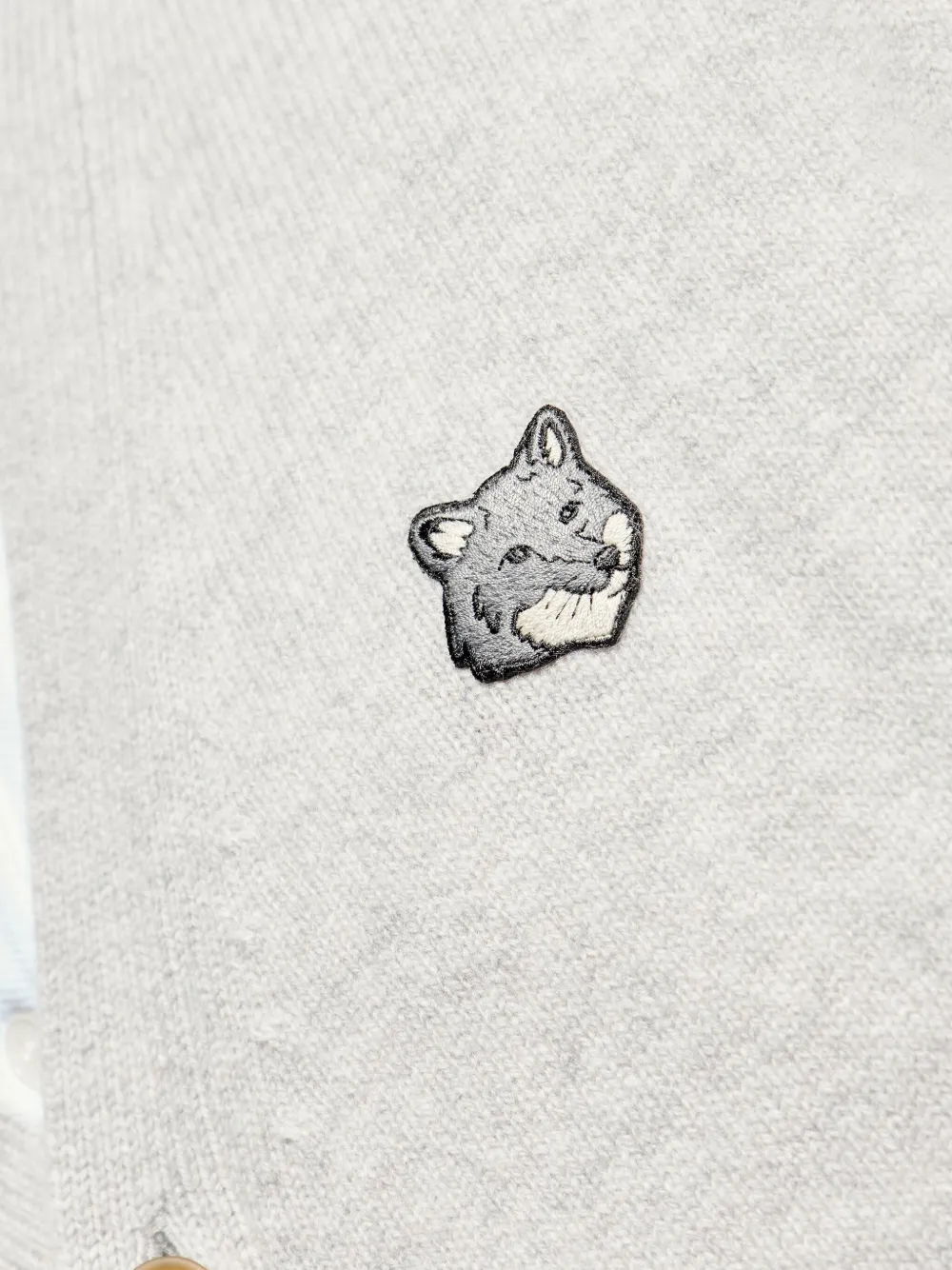 Maison Kitsuné Vest met logopatch Grijs