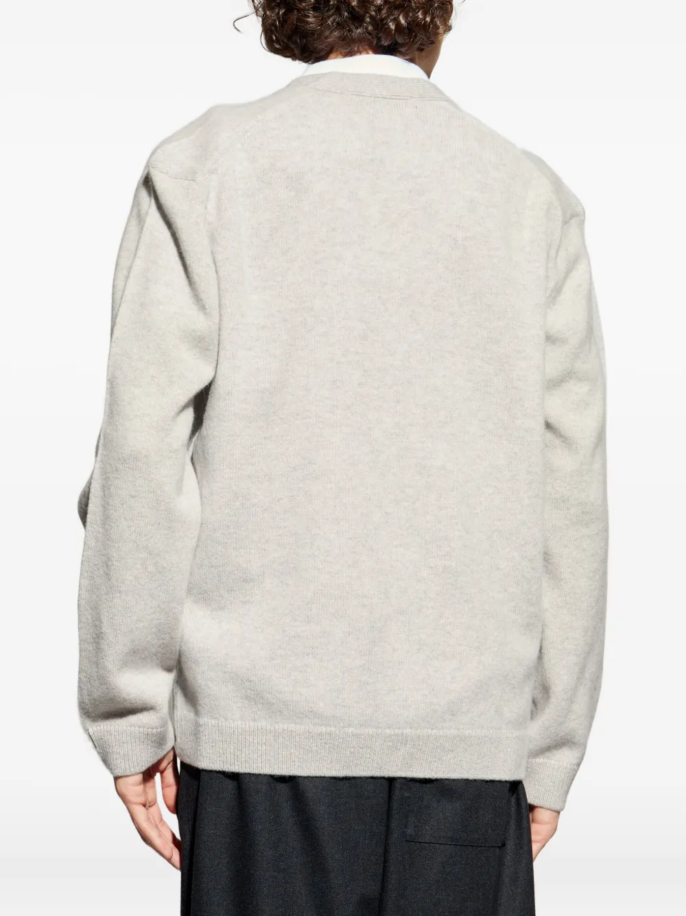 Maison Kitsuné Vest met logopatch Grijs