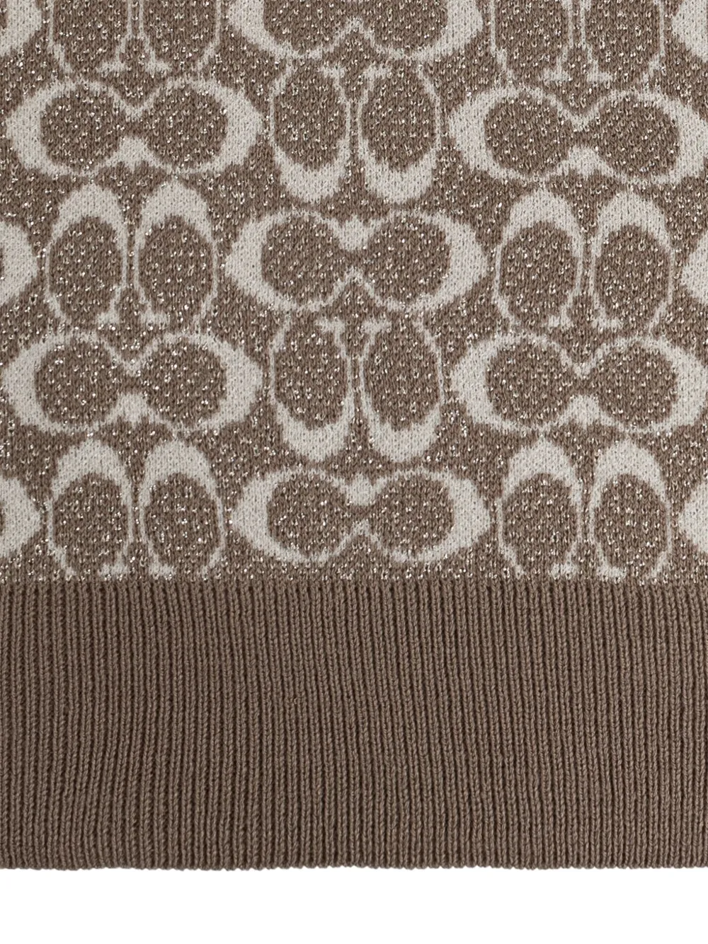 Coach logo-pattern scarf - Bruin
