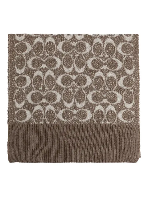 Coach logo-pattern scarf