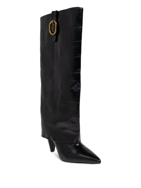 Kurt Geiger London レザーロングブーツ | ブラック | FARFETCH JP