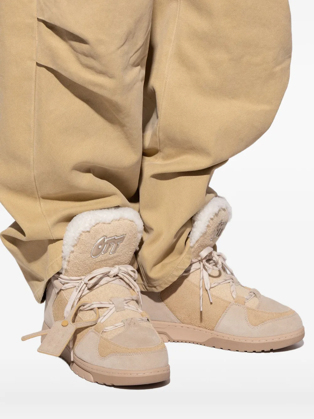 Off-White High-top sneakers Beige
