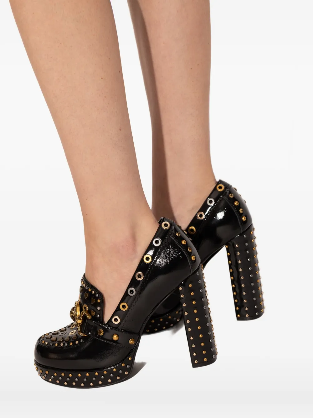Kurt Geiger London Pumps met leren hak Zwart