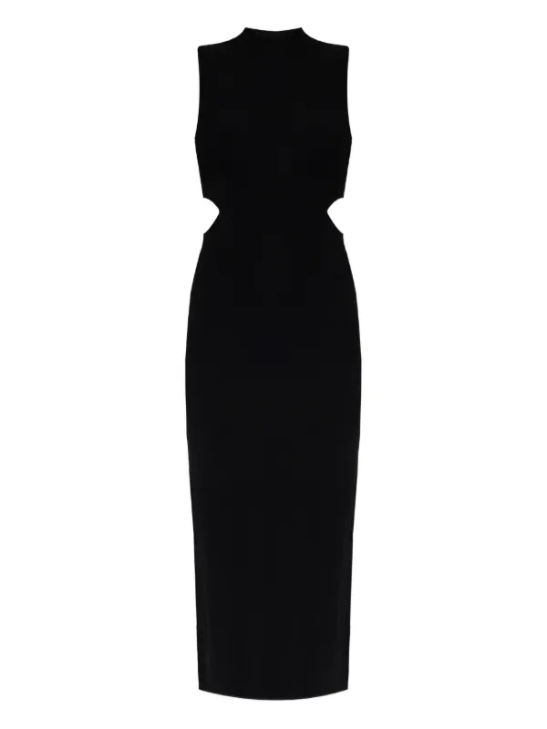 Gestuz cutout-detail Midi Dress | Black | FARFETCH GE