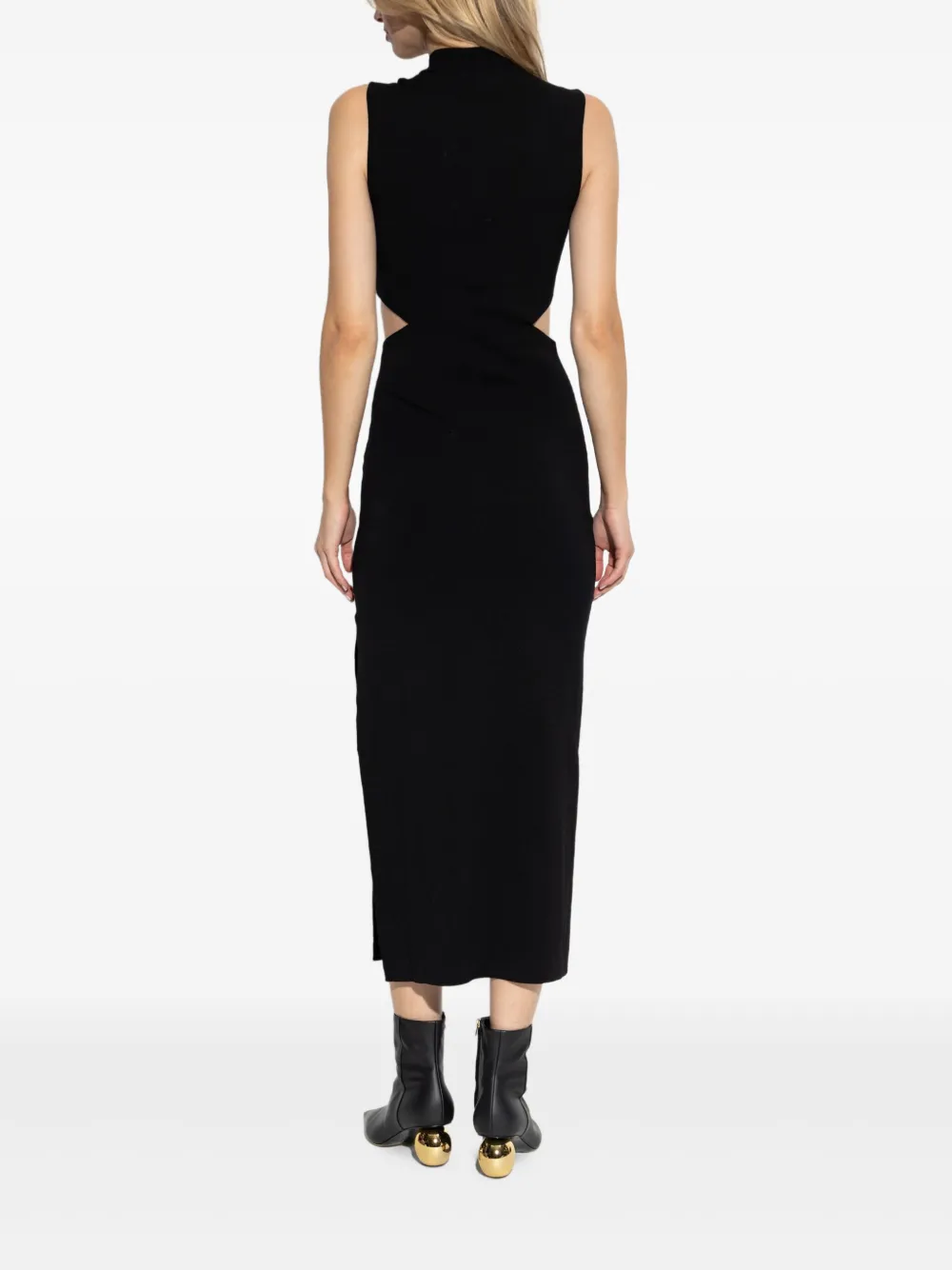 Gestuz Satijnen midi-jurk Zwart