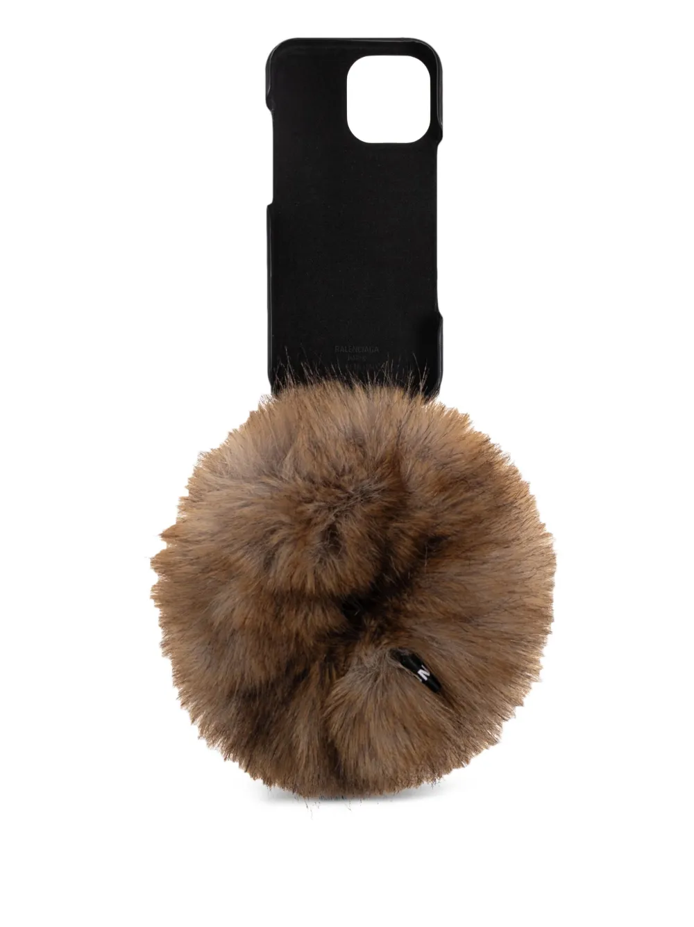 Balenciaga iPhone 16 Pro Max hoesje met pompon Zwart