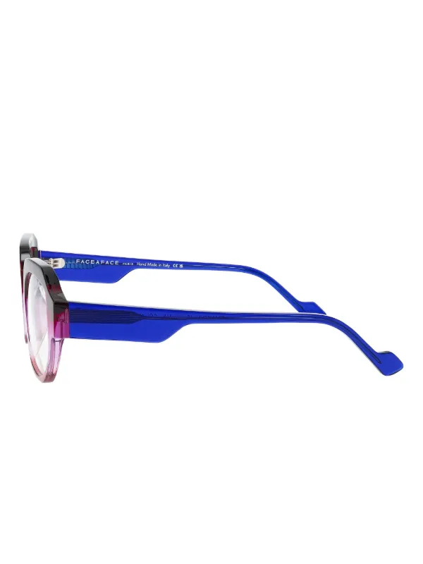 Face À Face geometric-frame Glasses | Red | FARFETCH UK