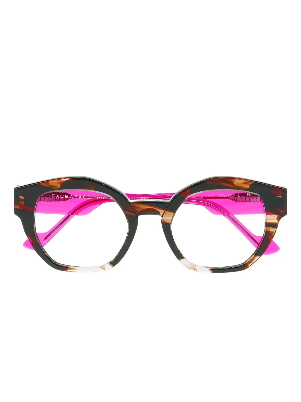 Face À Face Round-frame Glasses In Brown
