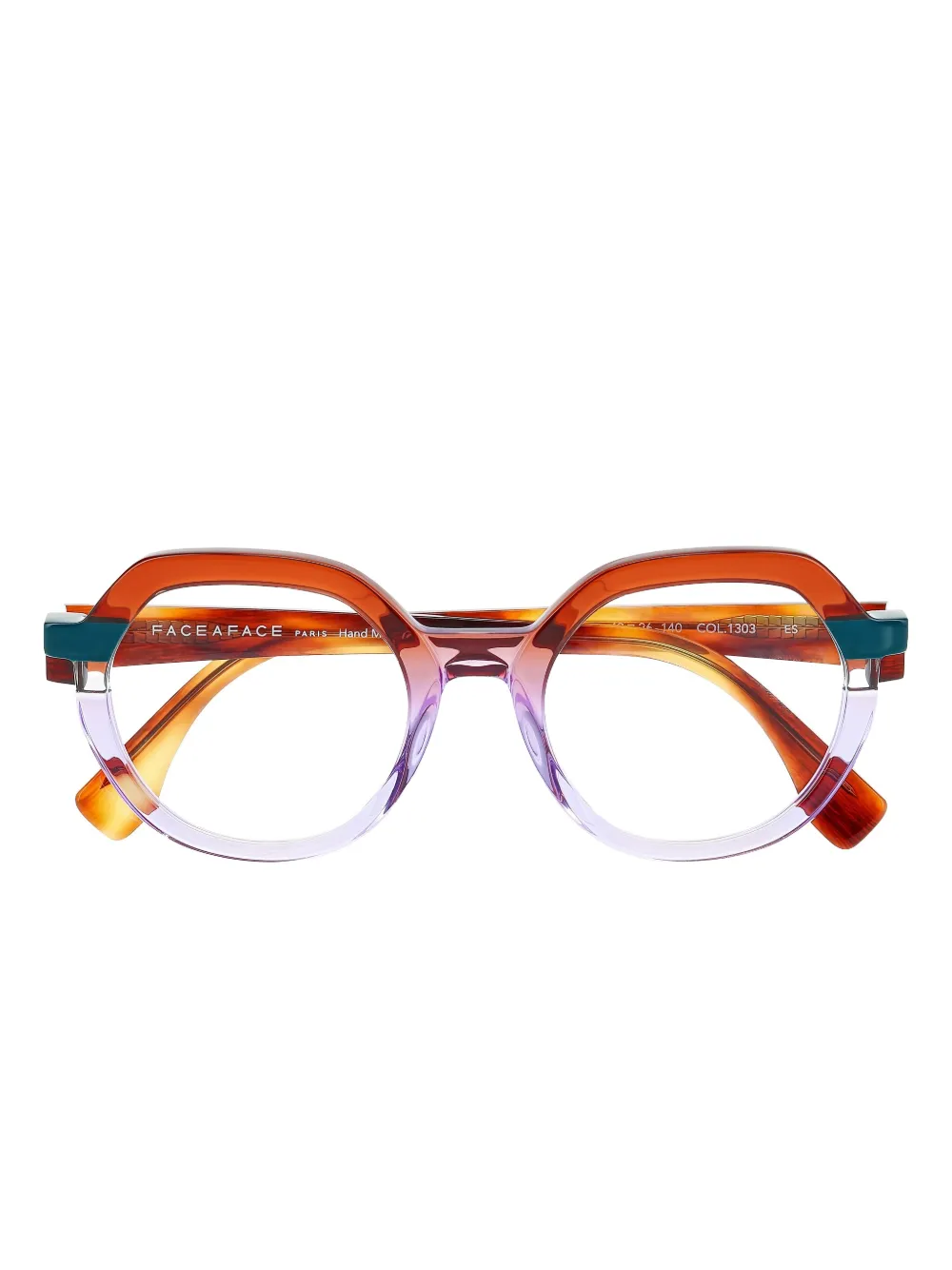 Face À Face Geometric-frame Glasses In Orange