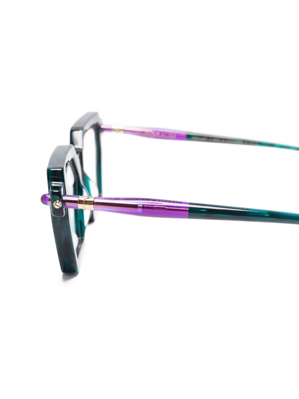 Kuboraum P26 bril met geometrisch montuur Groen