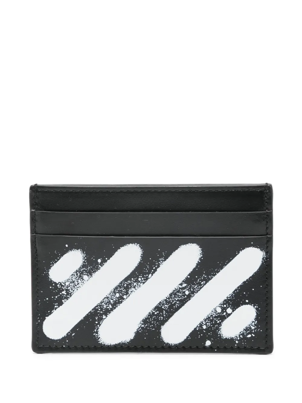 Off-White Diagonal spray stripe cardholder | Black | Image 1
