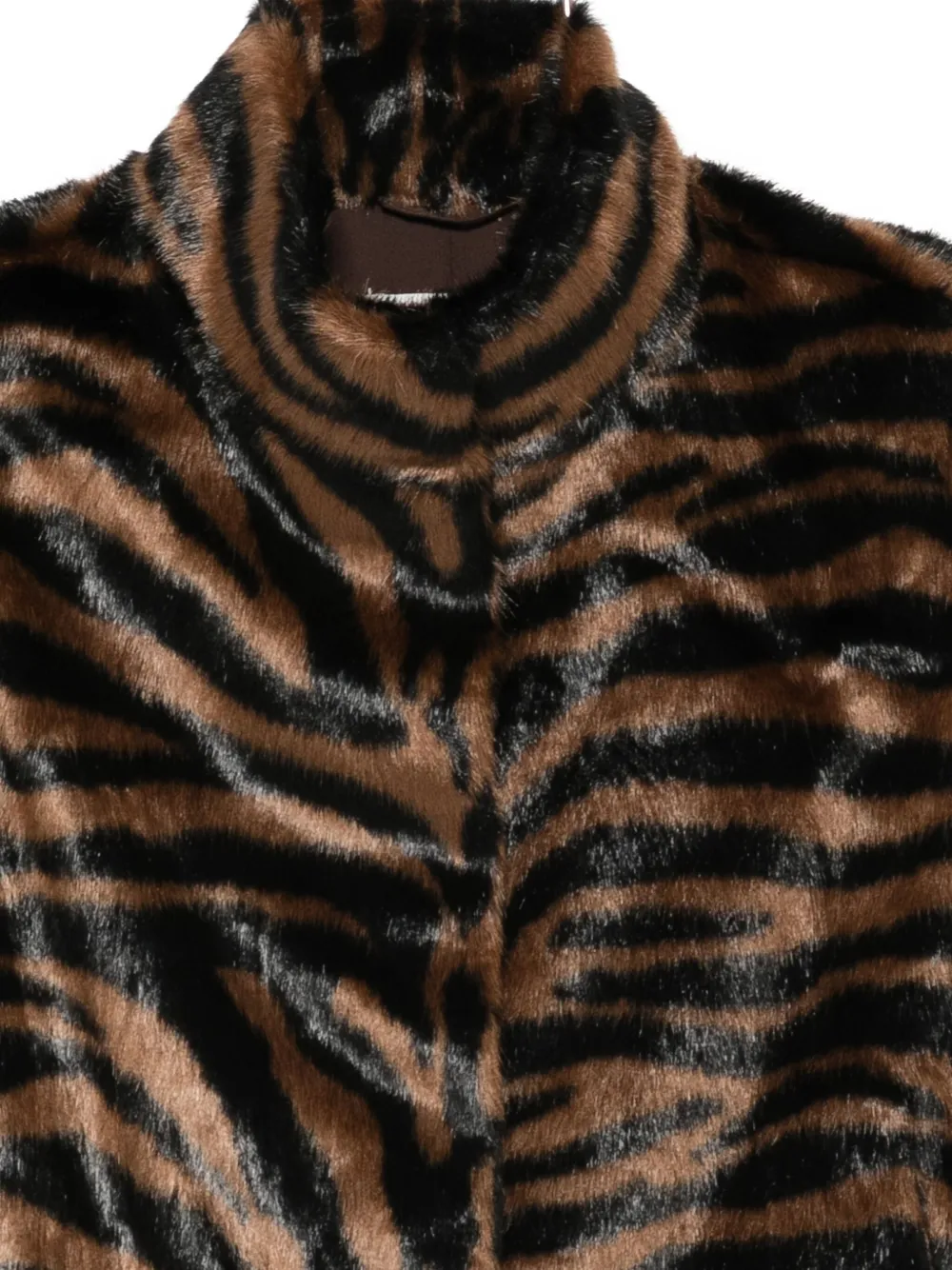 Mc2 Saint Barth Ambre Fur Sleeveless Jacket In Multi