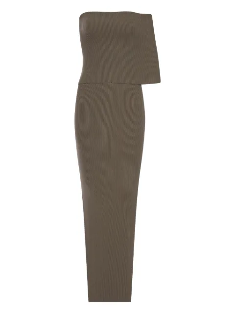 Rick Owens ribbed strapless maxi dress
