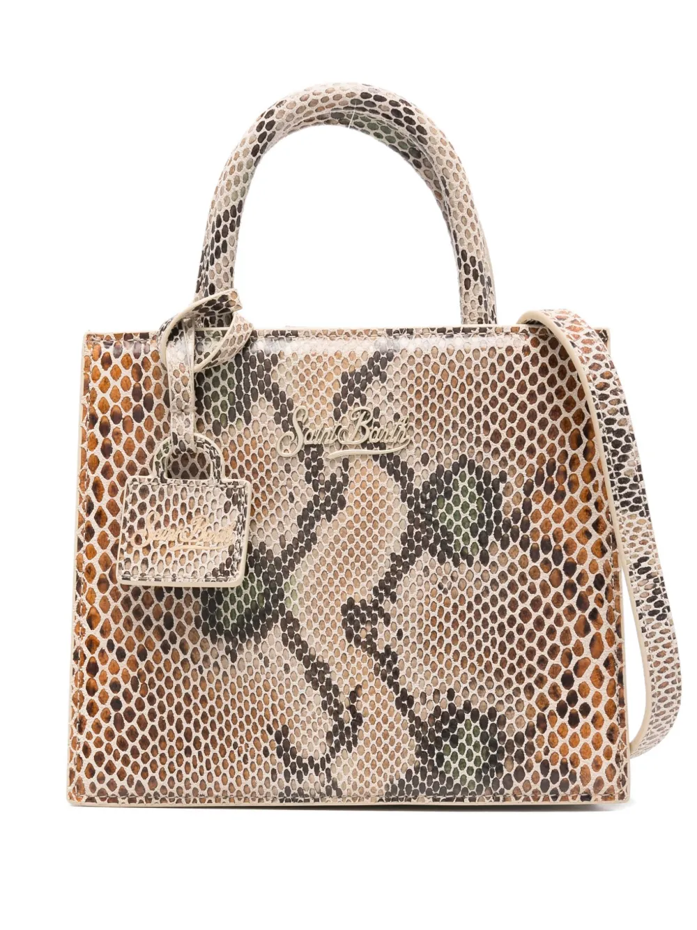 MC2 Saint Barth snake effect top handle tote bag | Neutrals | Image 1