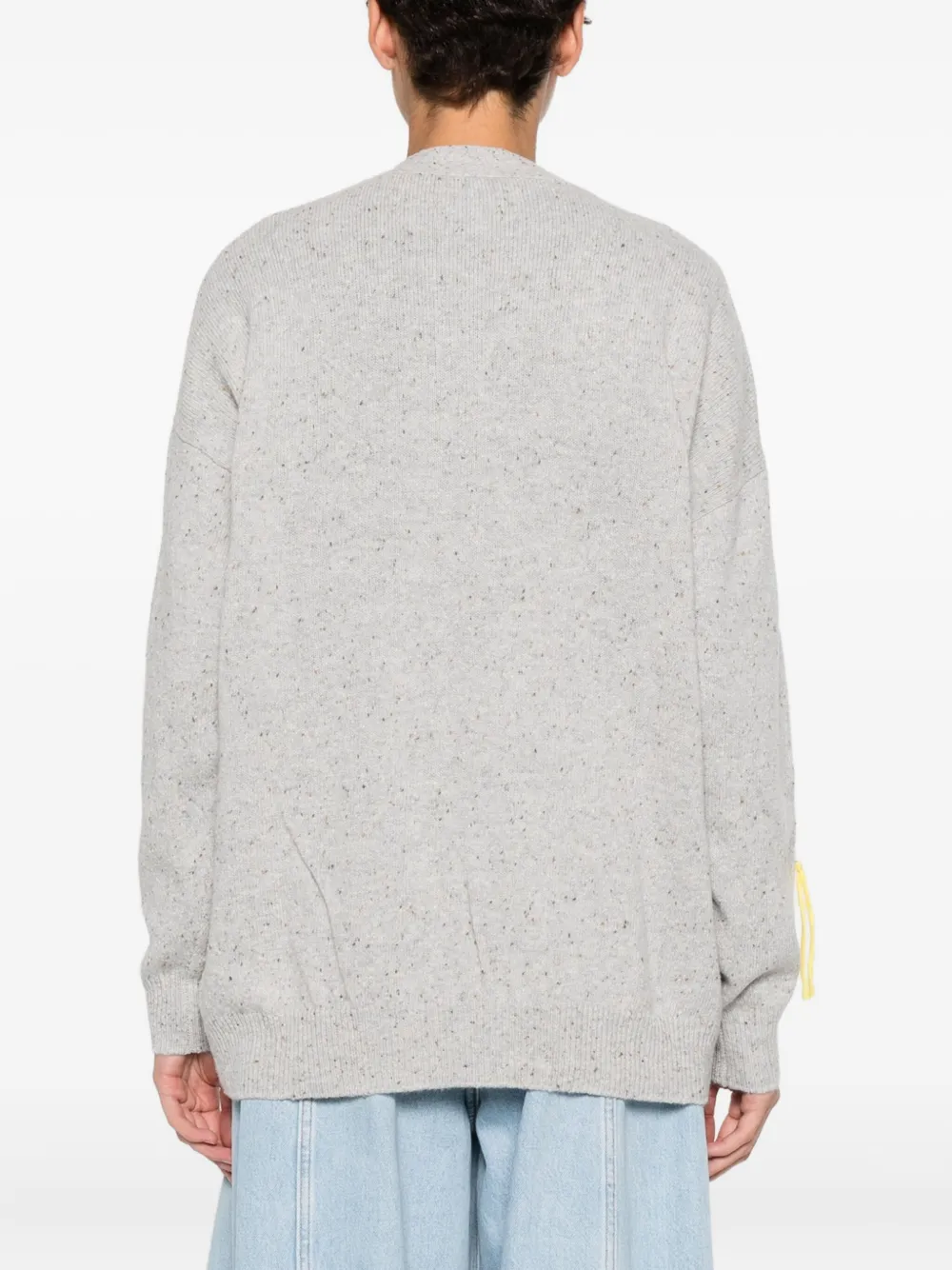 Mc2 Saint Barth Cartoon Donegal Cardigan In Gray