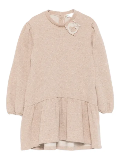 LALALU ruffled appliqué dress